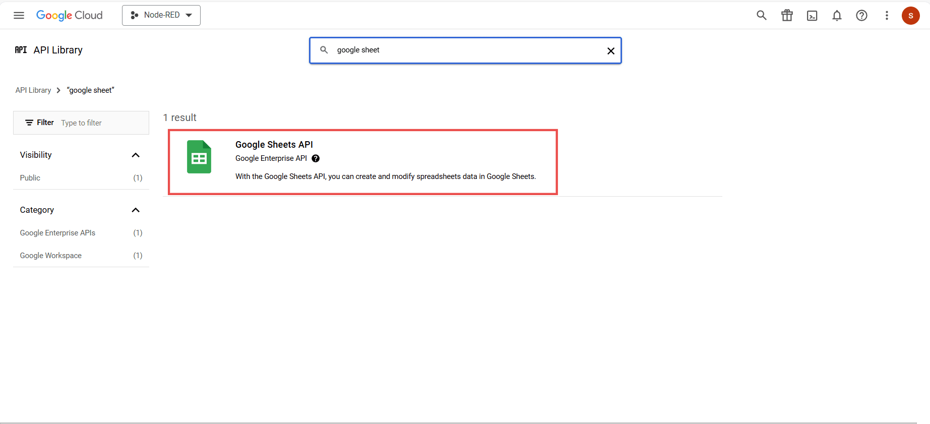 Screenshot showing the Google Sheet in the search result "Screenshot showing the Google Sheet in the search result